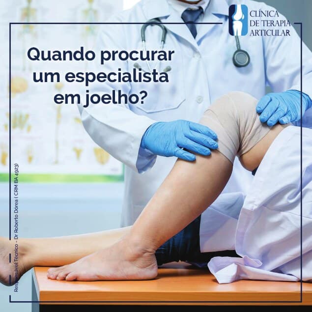 Post de social da CTA sobre quando procurar um especialista em joelho
