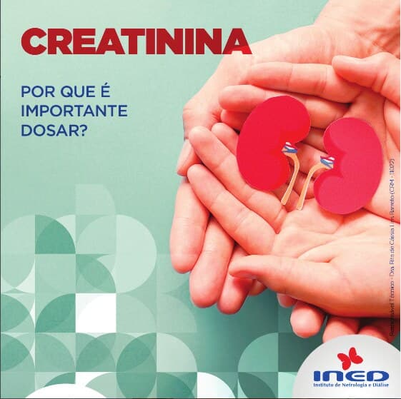 Post de social do INED sobre creatinina