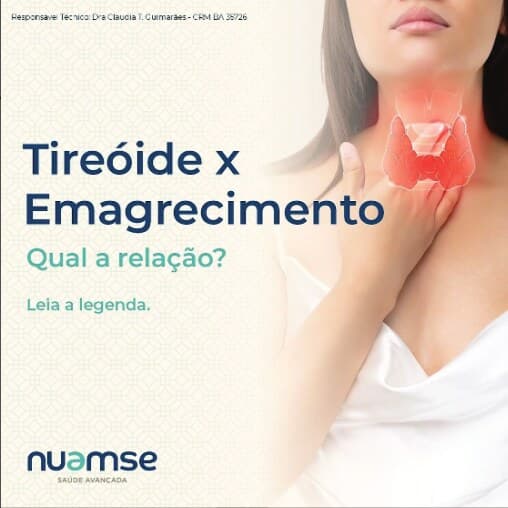 Post de social da Nuamse sobre tireoide e emagrecimento