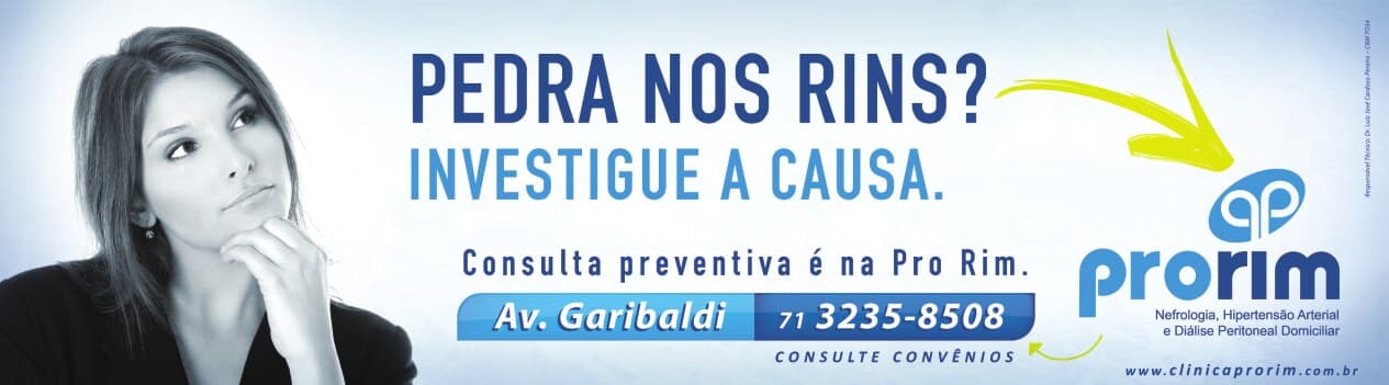 Banner de mídia da Pro Rim: pedra nos rins